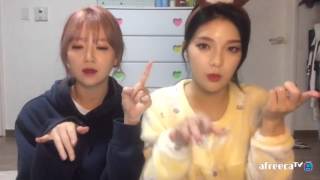 데일리나뮤) 151206 나인뮤지스 아프리카TV E.03 첫만남부터 동거하기까지