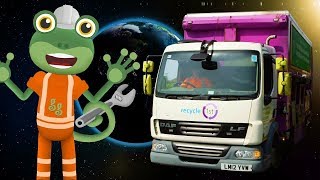 Gecko And The Recycling Truck | Gecko's Real Vehicles | Educational Videos For Toddlers