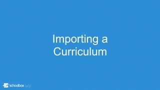 Importing a Curriculum - LMS Tools