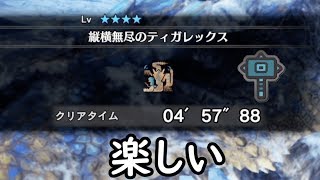 【MHW:IB】ティガレックス　ハンマー　ソロ　4分57秒88【β版】