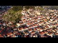 plomari village in lesvos island aerial view 2019