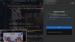 ASMR Programming - Coding Simple Python Compiler Using JavaScript - No Talking