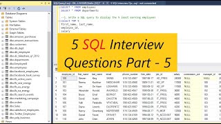 5 SQL Interview Questions part 2 | SQL Server Tutorial