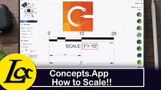 Concepts App tutorial for beginners how to add a scale