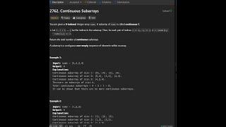 Leetcode - 2762 | Continuous Subarrays