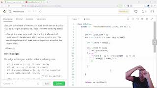 Remove Element - Leetcode 27 Code Along - Technical Interviewing