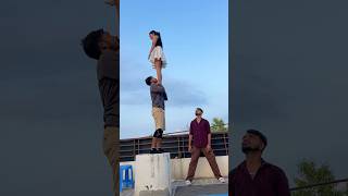 Ye h asli papa ki pari 😱🙏 #gymnast #couplegoals #action #stunt #acrobatic #viralshort #backflip