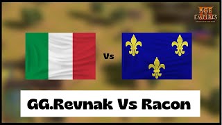 Age of Empires 3- Italy Vs French | GG.Revnak Vs Racon | Aoe3 DE | Definitive Edition | UHD