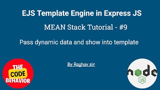EJS template Engine in NodeJS with Express | Create pages with EJS | MEAN Stack Tutorial #9