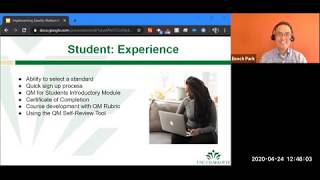Implementing the QM for Students Program into an Online Graduate Course