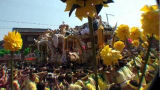 2011 平成23年 恵美酒宮天満神社秋祭り（本宮） 清水、玉地、御幸屋台 練り合わせ