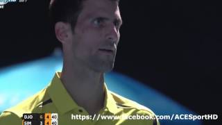 Novak Djokovic vs Gilles Simon Tennis Highlights 01/24/2016 [HD]