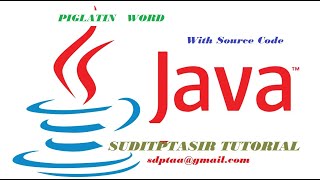 Piglatin Word (Java) ICSE/ISC- With Source code