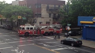 FDNY - Engine 258 and Tower Ladder 115 Responding