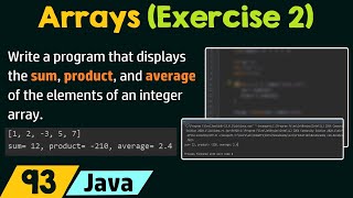Arrays in Java (Exercise 2)