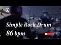 Simple Rock Drum Groove - 86 bpm - HQ