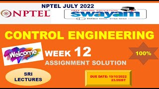 🔥💥WEEK 12💥🔥100%💥 CONTROL ENGINEERING ASSIGNMENT SOLUTION 💥