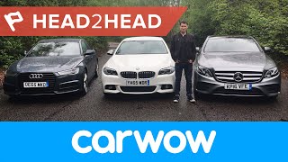 Mercedes E-Class vs BMW 5 Series vs Audi A6 Saloon 2017 review | Head2Head