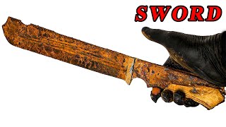 Special war rusty sword restoration / Epoxy resin handle