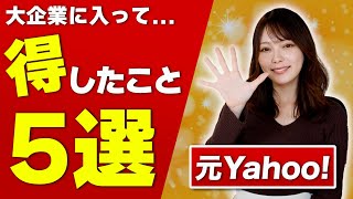 【就活】元ヤフー社員が教える！新卒で大企業に入って良かったこと5選を紹介！ベンチャーとどっちが良い？【新卒/採用】