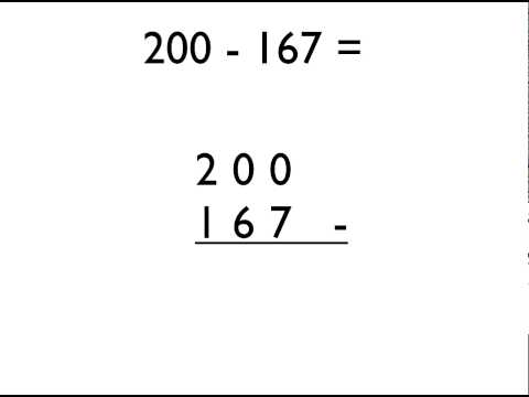 Column Subtraction Of Whole Numbers - YouTube