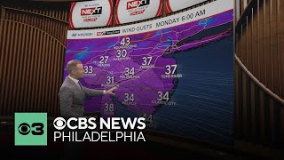 Strong winds hit Philadelphia region, cold temps move in