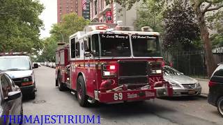 COMPILATION OF MULTIPLE FDNY UNITS RESPONDING TOGETHER TO SEPARATE CALLS IN NEW YORK CITY.  12