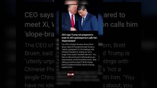 WHITE HOUSE FIRES BACK AFTER CEO CALLS TRUMP “UNPREPARED” FOR XI MEETING |UNN