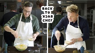 Gordon Ramsay Challenges Amateur Cook to Keep Up with Him | Back-to-Back Chef |