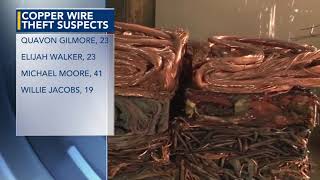 4 charged with stealing copper wire from employer