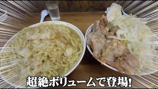 【超速版】[ラーメン二郎 品川店]衝撃のヤサイタワーに大ダブル、それがフルボリュームなり！[ラーメン二郎を巡る旅]【358TV】