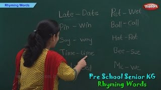 Rhyming Words | Rhyming Words For Kids | Pre School Kindergarten