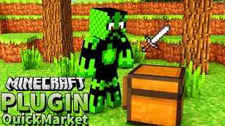 Minecraft Plugin Tutorial QuickMarket - Shop Showcase (Economy)