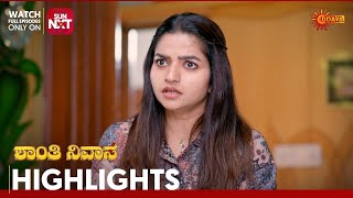 Shanthi Nivasa - Highlights | Full EP free on Sun NXT | 22 Feb 2025 | Udaya TV