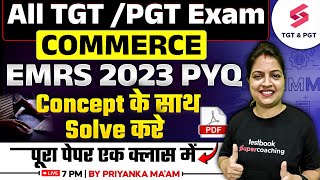 EMRS Commerce Previous Year Question Paper | Commerce PYQs For All TGT/PGT Exams 2025 By Priyanka