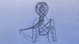 How to Draw Braids / Easy way to Draw hair - Step by Step for Beginners