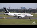 embraer e190 klm cityhopper and e170 lot polish airlines at poznan airport