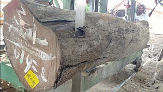 Penggergajian Detail Jati TPK Randublatung Blora Indonesian Sawing(Tectona grandis)Wood working