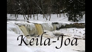 Keila-Joa Frozen waterfall in Estonia