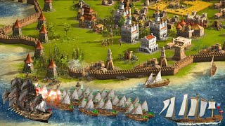 Казаки 3 Голодные игры на 16 игроков СТРИМ(Новая флотилия Линкор 18 века)🏰😼🌊⛵️