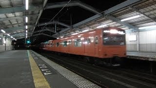 【森ノ宮止まり回送】201系8両編成回送電車通過@大阪城公園駅