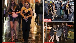 New Year revellers hit streets in best party outfits