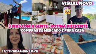 COMPRAS DE MERCADO E PARA O LAR💓 Rotina Diferente/ VISUAL NOVO/ Fui Trabalhar Fora/ MUITAS RECEITAS😋