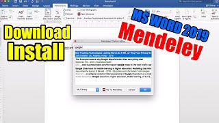 How to Download & Install Mendeley in MS Word 2019 for Macbook (malay)