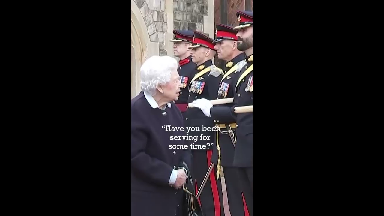 The Queen Giggles with Canadian Officers ️
