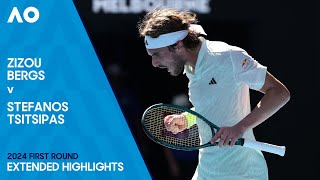 Zizou Bergs v Stefanos Tsitsipas Extended Highlights | Australian Open 2024 First Round