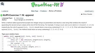 Java Practice It | Exercise 7.16: append | arrays, syntax, array basics, condition