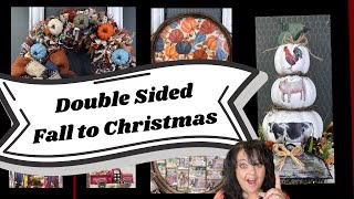 You really need to see this. OH MY!!  Fall and Christmas| Double Sided Diy