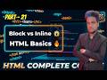Block Elements vs Inline Elements - The Most Important Concept of HTML in Hindi