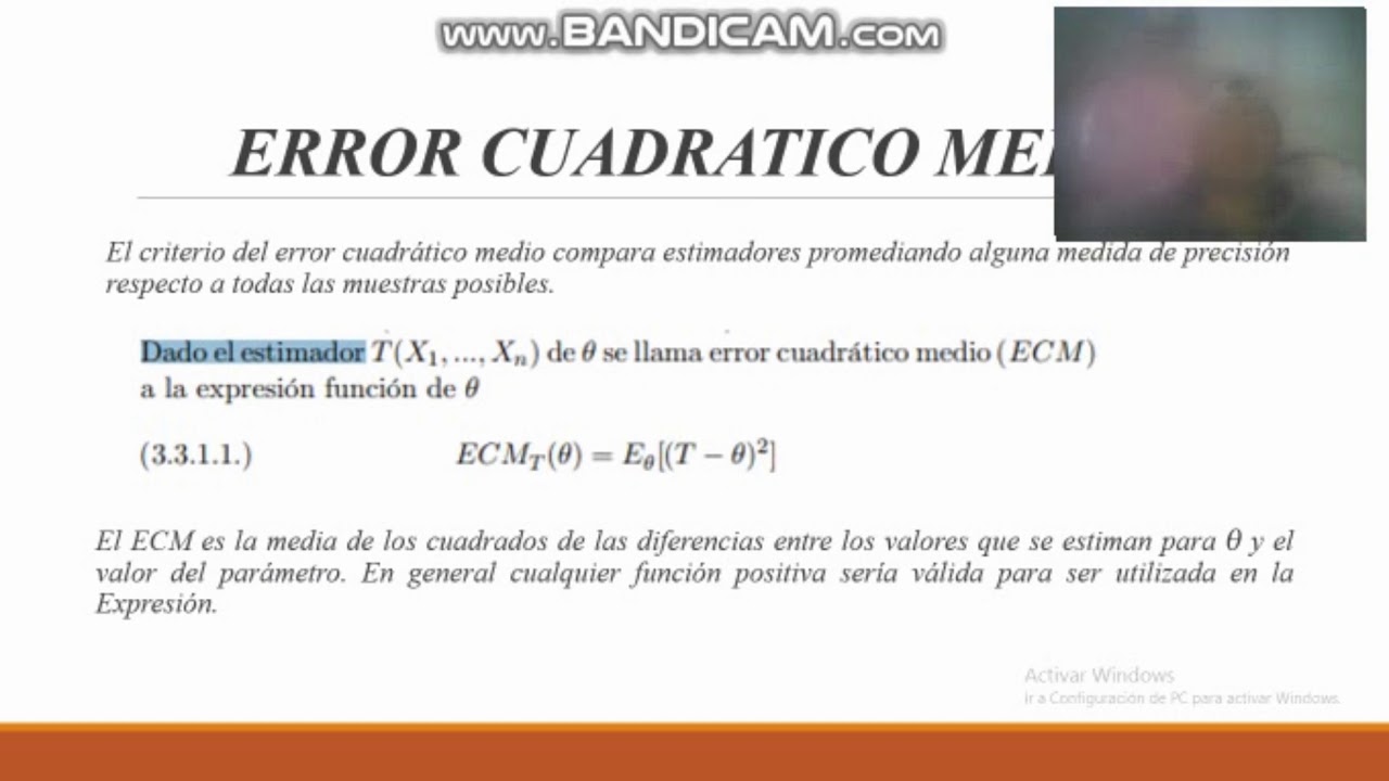 ERROR CUADRATICO MEDIO - YouTube